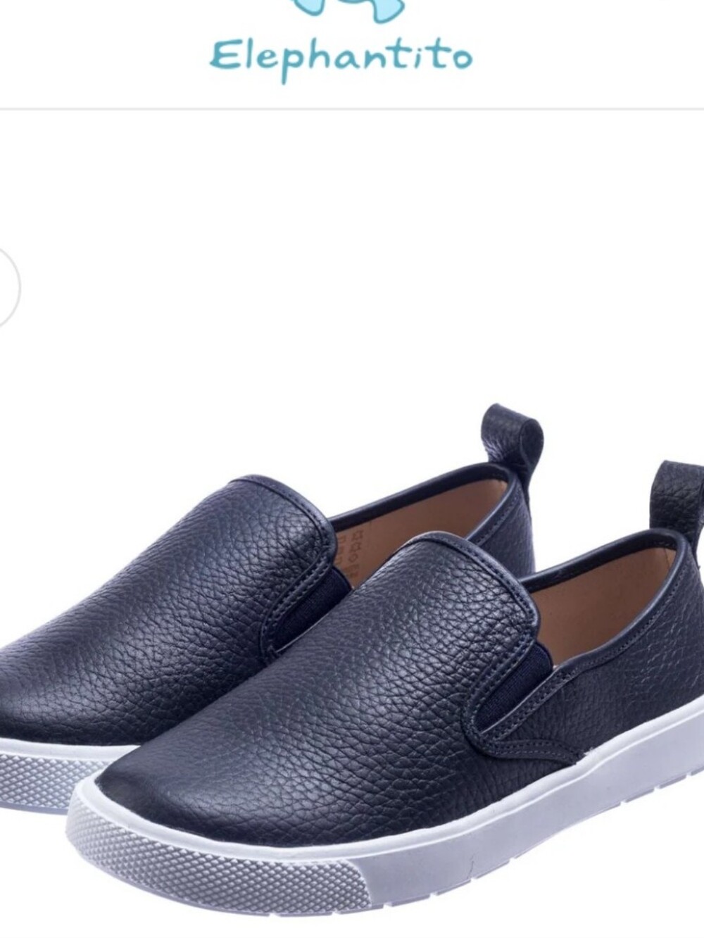 ElephantitoClassic Slip-On Textured BlueLuxe leather sneakers